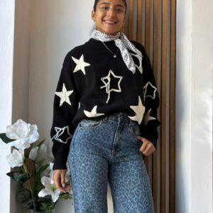 Sweater Estrellas Bordadas Swaga - 15%OFF TRANSFERENCIA